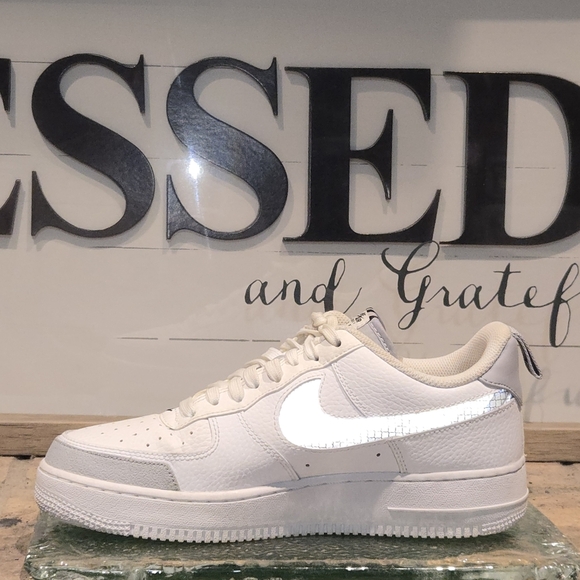 Nike Air Force 1 Low White Grey Black Mns Sz 8 'Under Construction' #BQ4421-100 - Picture 5 of 8